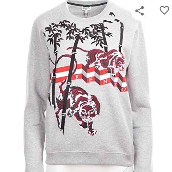 Kenzo Tops - KENZO Women's Bamboo & Tiger Printed Sweatshirt